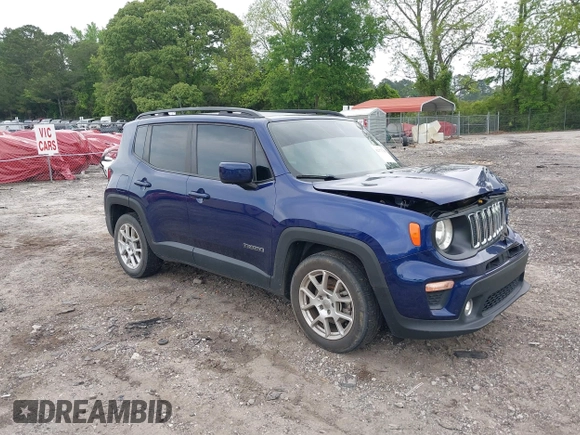 2019 Jeep Renegade Latitude with VIN ZACNJABB1KPK20281, listed as a IAAI auction lot 42171780 with Not provided miles and . Bid and sale history available at DreamBid. Image 1.