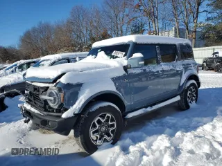 2024 Ford Bronco Outer Banks with VIN 1FMEE8BP1RLA08891, listed as a Copart auction lot 89054255 with 4,154 mi miles and Salvage Title. Bid and sale history available at carsss.com. Image 1.