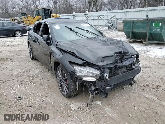 2017 Infiniti Q50 Red Sport 400 with VIN JN1FV7AR5HM872148, listed as a Copart auction lot 88992605 with Not provided miles and Salvage title. Bid and sale history available at DreamBid. Image 13.