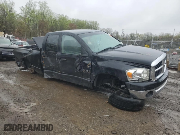 2006 Dodge 1500 ST with VIN 1D7HU18N26J126740, listed as a Copart auction lot 51747345 with 165,521 mi miles and Salvage Title. Bid and sale history available at carsss.com. Image 4.