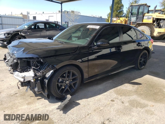 2024 Honda Civic Sedan Sport with VIN 2HGFE2F55RH553375, listed as a Copart auction lot 48743365 with 10,866 mi miles and Salvage Title. Bid and sale history available at carsss.com. Image 1.