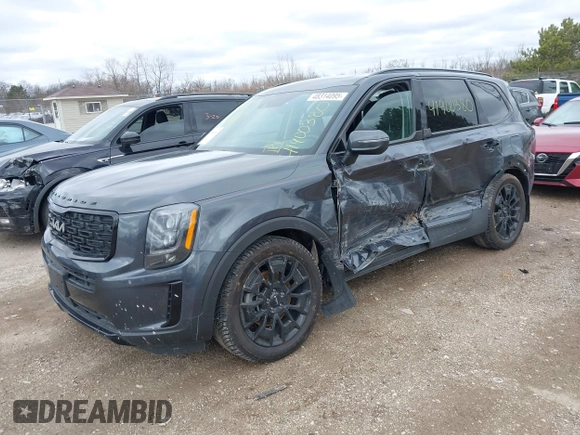 2022 Kia Telluride EX with VIN 5XYP3DHC6NG218702, listed as a IAAI auction lot 41900380 with 46,876 mi miles and . Bid and sale history available at carsss.com. Image 20.