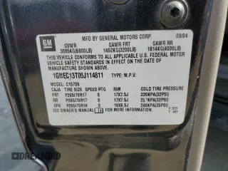 2005 Chevrolet Tahoe LT z VIN 1GNEC13T05J114811, wystawiony jako Copart lot #49456635 z przebiegiem 186 578 mil mil oraz Szkoda całkowita • Salvage title. Historia ofert i sprzedaży dostępna na DreamBid. Obrazek 13.