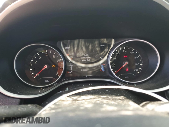 2017 Jeep Compass Latitude with VIN 3C4NJDBB1HT646414, listed as a Copart auction lot 53825075 with 81,593 mi miles and Salvage Title. Bid and sale history available at carsss.com. Image 9.