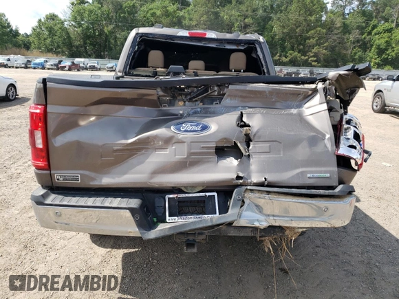2021 Ford F-150 XL with VIN 1FTFW1E81MFC40903, listed as a Copart auction lot 59618935 with 97,419 mi miles and Salvage title. Bid and sale history available at DreamBid. Image 6.
