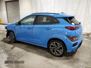 2022 Hyundai Kona N Line with VIN KM8K3CA32NU840142, listed as a Copart auction lot 50141955 with 16,941 mi miles and Salvage Title. Bid and sale history available at carsss.com. Image 2.