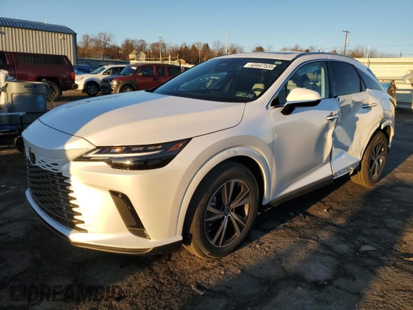 2025 Lexus RX 350 with VIN 2T2BAMCA4SC090873, listed as a Copart auction lot 43447535 with 9,454 mi miles and Salvage Title. Bid and sale history available at DreamBid. Image 1.