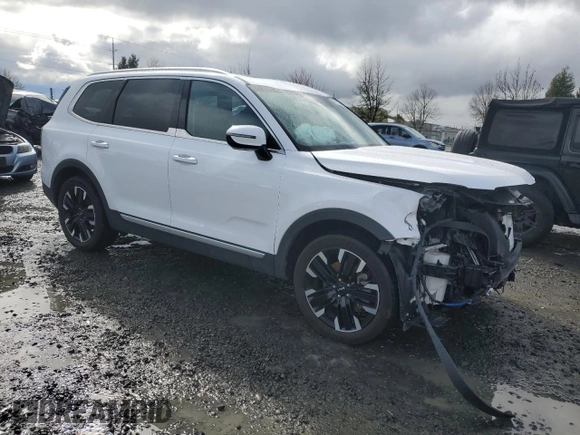 2023 Kia Telluride SX Prestige X-Pro with VIN 5XYP5DGC9PG350576, listed as a Copart auction lot 49342325 with 23,397 mi miles and Salvage title. Bid and sale history available at DreamBid. Image 4.