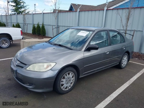 2005 Honda Civic Sdn LX with VIN 2HGES15535H628939, listed as a IAAI auction lot 41960347 with 265,130 mi miles. Bid and sale history available at carsss.com. Image 2.