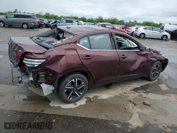 2024 Nissan Sentra SV with VIN 3N1AB8CV4RY241604, listed as a Copart auction lot 51223755 with 31,400 mi miles and Salvage Title. Bid and sale history available at DreamBid. Image 3.