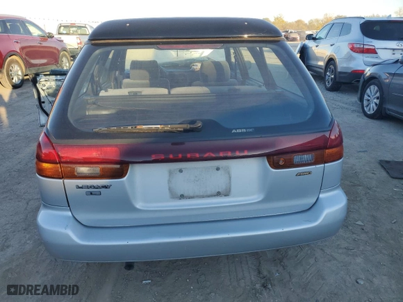 1997 Subaru Legacy Wagon L with VIN 4S3BK4356V6323149, listed as a Copart auction lot 81910724 with 109,665 mi miles and Salvage Title. Bid and sale history available at carsss.com. Image 6.