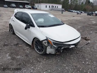 2023 Toyota Corolla Hatchback SE with VIN JTND4MBE2P3191771, listed as a IAAI auction lot 41185056 with 56,628 mi miles. Bid and sale history available at carsss.com. Image 1.