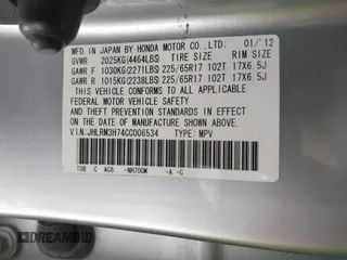 2012 Honda CR-V EX-L with VIN JHLRM3H74CC006534, listed as a IAAI auction lot 41859239 with 178,994 mi miles. Bid and sale history available at carsss.com. Image 9.