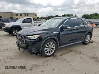 2019 Infiniti QX50 Luxe z VIN 3PCAJ5M34KF124523, wystawiony jako Copart lot #59371505 z przebiegiem 59 457 mil mil oraz Szkoda całkowita • Salvage title. Historia ofert i sprzedaży dostępna na DreamBid. Obrazek 1.