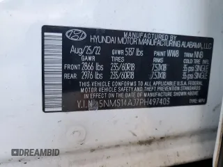 2023 Hyundai Santa Fe SE with VIN 5NMS14AJ7PH497403, listed as a Copart auction lot 43420715 with 120,884 mi miles and Salvage Title. Bid and sale history available at carsss.com. Image 14.