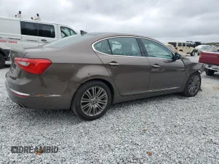 2014 Kia Cadenza Premium with VIN KNALN4D71E5129725, listed as a Copart auction lot 79110494 with 76,919 mi miles and Salvage Title. Bid and sale history available at carsss.com. Image 3.