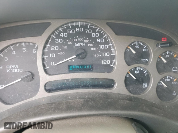 2005 GMC Yukon Denali z VIN 1GKEK63UX5J194771, wystawiony jako Copart lot #53170035 z przebiegiem 175 910 mil mil oraz Czysty tytuł • Clean title. Historia ofert i sprzedaży dostępna na DreamBid. Obrazek 9.