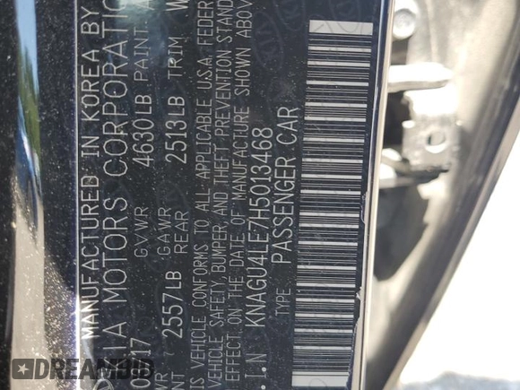2017 Kia Optima Hybrid EX with VIN KNAGU4LE7H5013468, listed as a Copart auction lot 61204264 with 97,094 mi miles and Salvage Title. Bid and sale history available at carsss.com. Image 12.