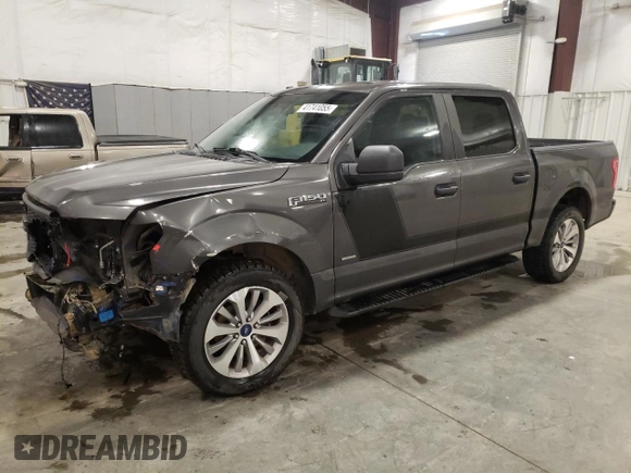2017 Ford F-150 XL with VIN 1FTEW1EP3HKD59441, listed as a Copart auction lot 41741055 with 155,149 mi miles and Salvage Title. Bid and sale history available at carsss.com. Image 1.