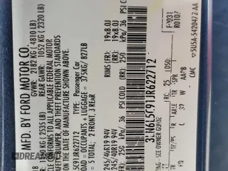 2018 Lincoln MKZ Select z VIN 3LN6L5C91JR622712, wystawiony jako Copart lot #48201995 z przebiegiem 51 178 mil mil oraz Szkoda całkowita • Salvage title. Historia ofert i sprzedaży dostępna na DreamBid. Obrazek 13.