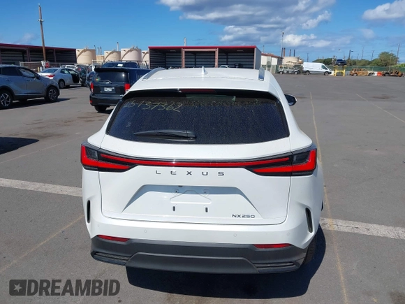 2025 Lexus NX 250 Premium with VIN JTJGDCAZ2S2020658, listed as a IAAI auction lot 42036187 with 2,404 mi miles and . Bid and sale history available at DreamBid. Image 17.