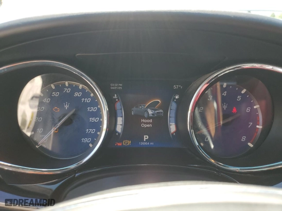 2015 Maserati Quattroporte S Q4 with VIN ZAM56RRA6F1153047, listed as a Copart auction lot 54162865 with 126,954 mi miles and Clean Title. Bid and sale history available at carsss.com. Image 9.