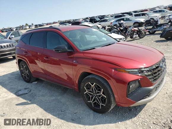 2022 Hyundai Tucson N Line with VIN KM8JF3AE4NU088612, listed as a Copart auction lot 70704614 with 28,068 mi miles and Salvage Title. Bid and sale history available at carsss.com. Image 4.