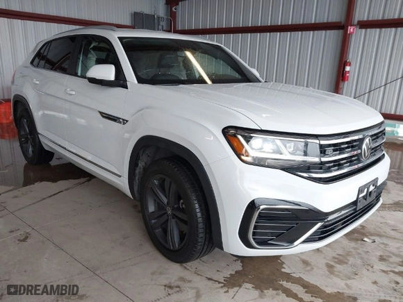 2021 Volkswagen Atlas Cross Sport 3.6L V6 SE w/Technology R-Line with VIN 1V2NE2CA4MC201281, listed as a IAAI auction lot 41242760 with 95,209 mi miles. Bid and sale history available at carsss.com. Image 1.