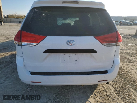 2012 Toyota Sienna with VIN 5TDKA3DCXCS012959, listed as a Copart auction lot 87316364 with Not Provided miles and Salvage Title. Bid and sale history available at DreamBid. Image 6.