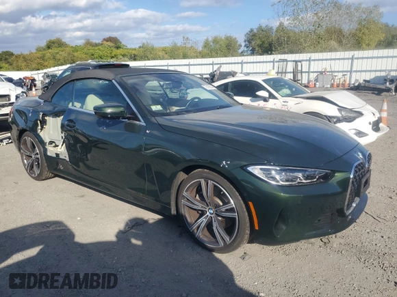 2023 BMW 4 Series 430i xDrive with VIN WBA43AT02PCM93518, listed as a Copart auction lot 73193044 with 15,520 mi miles and Salvage Title. Bid and sale history available at DreamBid. Image 4.