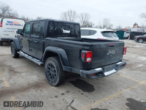 2023 Jeep Gladiator Overland with VIN 1C6HJTFG4PL564093, listed as a IAAI auction lot 41594203 with 37,740 mi miles and . Bid and sale history available at DreamBid. Image 3.