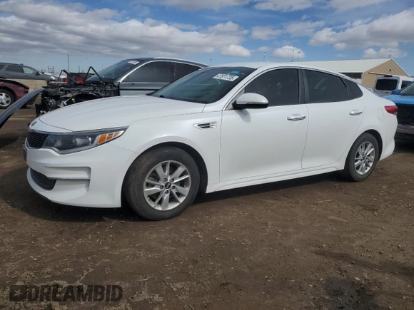2018 Kia Optima LX with VIN 5XXGT4L35JG230717, listed as a Copart auction lot 47871735 with 89,576 mi miles and Salvage Title. Bid and sale history available at carsss.com. Image 1.