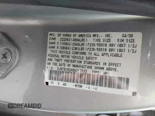 2008 Acura RDX z VIN 5J8TB182X8A017673, wystawiony jako IAAI lot #42394874 z przebiegiem 285 587 mil mil oraz . Historia ofert i sprzedaży dostępna na DreamBid. Obrazek 9.