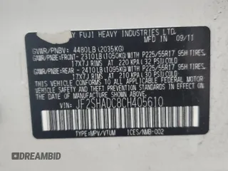 2012 Subaru Forester X Premium with VIN JF2SHADC8CH405610, listed as a Copart auction lot 64333935 with 153,071 mi miles and Salvage title. Bid and sale history available at DreamBid. Image 13.