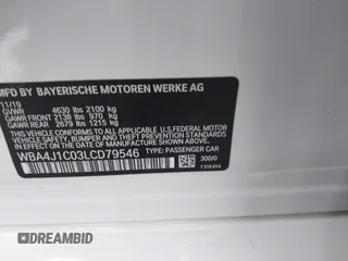 2020 BMW 4 Series 430i with VIN WBA4J1C03LCD79546, listed as a IAAI auction lot 41500883 with 33,729 mi miles and . Bid and sale history available at DreamBid. Image 9.