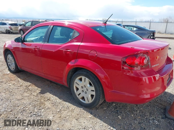 2014 Dodge Avenger SE with VIN 1C3CDZAB8EN190246, listed as a IAAI auction lot 41713254 with 137,832 mi miles. Bid and sale history available at carsss.com. Image 3.