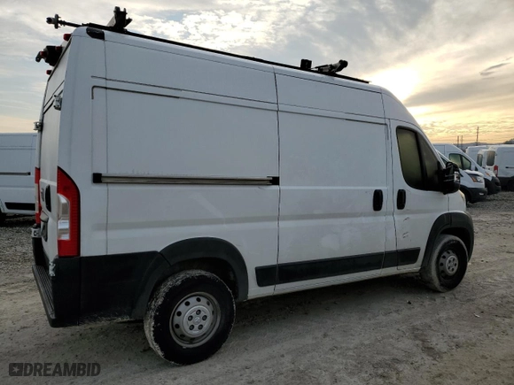 2019 Ram ProMaster Cargo Van with VIN 3C6TRVBG6KE533370, listed as a Copart auction lot 80043764 with 77,948 mi miles and Salvage Title. Bid and sale history available at carsss.com. Image 3.