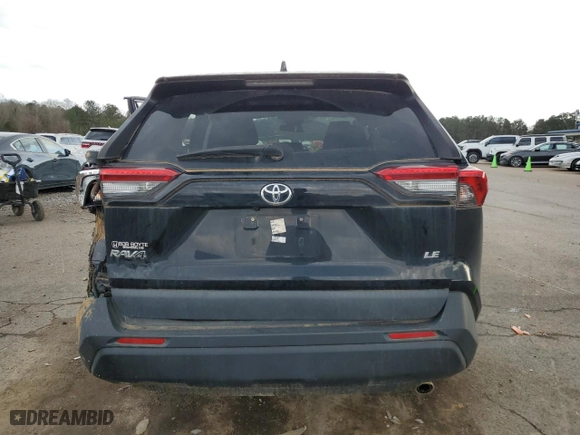 2020 Toyota RAV4 LE with VIN 2T3K1RFV6LW058398, listed as a Copart auction lot 44927105 with 97,740 mi miles and Salvage Title. Bid and sale history available at carsss.com. Image 6.