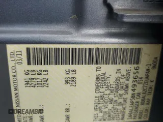 2011 Nissan Altima 2.5 S with VIN 1N4AL2AP5BN493656, listed as a Copart auction lot 50059895 with 47,283 mi miles and Salvage Title. Bid and sale history available at carsss.com. Image 12.