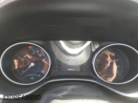 2021 Jeep Compass Latitude with VIN 3C4NJCBB5MT555862, listed as a Copart auction lot 56327265 with 74,842 mi miles and Salvage title. Bid and sale history available at DreamBid. Image 9.