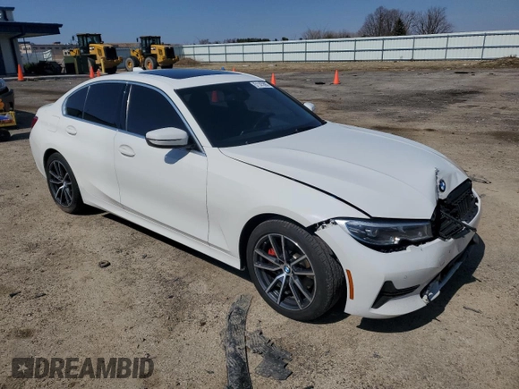 2020 BMW 3 Series 330i xDrive with VIN 3MW5R7J00L8B06412, listed as a Copart auction lot 51147295 with 112,749 mi miles and Salvage Title. Bid and sale history available at carsss.com. Image 4.