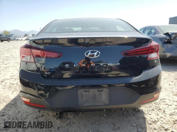 2019 Hyundai Elantra SE with VIN 5NPD74LF9KH416364, listed as a Copart auction lot 53575625 with 62,870 mi miles and Salvage Title. Bid and sale history available at DreamBid. Image 6.