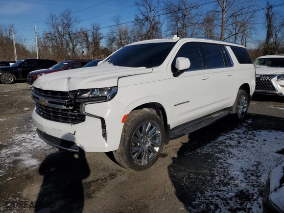 2021 Chevrolet Suburban LT with VIN 1GNSKCKD4MR401404, listed as a Copart auction lot 86254504 with 79,317 mi miles and Salvage Title. Bid and sale history available at carsss.com. Image 1.