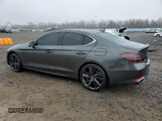 2023 Genesis G70 3.3T with VIN KMTG54TE2PU113421, listed as a Copart auction lot 46648975 with 17,375 mi miles and Salvage title. Bid and sale history available at DreamBid. Image 2.