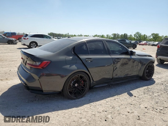 2024 BMW M3 Competition xDrive с VIN WBS43AY02RFS26756, выставлен на аукционе Copart как лот 52377425 с пробегом 7 468 миль миль и Списание • Salvage title. История ставок и продаж доступна на DreamBid. Изображение 3.