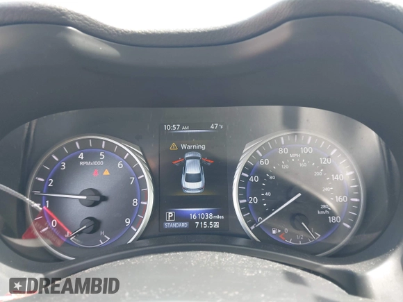 2015 Infiniti Q50 Premium with VIN JN1BV7AR0FM421592, listed as a IAAI auction lot 42070055 with 161,038 mi miles. Bid and sale history available at carsss.com. Image 7.