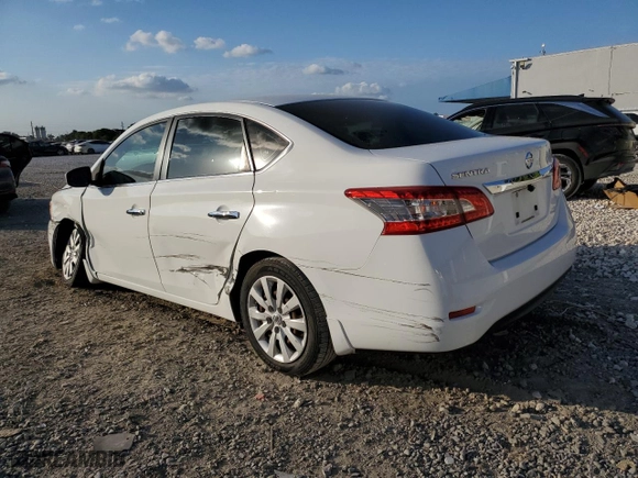 2015 Nissan Sentra SV with VIN 3N1AB7AP0FY365105, listed as a Copart auction lot 41581065 with 46,050 mi miles and Salvage Title. Bid and sale history available at carsss.com. Image 2.