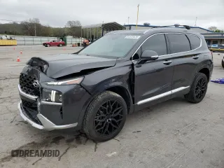 2021 Hyundai Santa Fe Calligraphy with VIN 5NMS5DAL4MH365037, listed as a Copart auction lot 51372475 with 49,196 mi miles and Salvage title. Bid and sale history available at DreamBid. Image 1.
