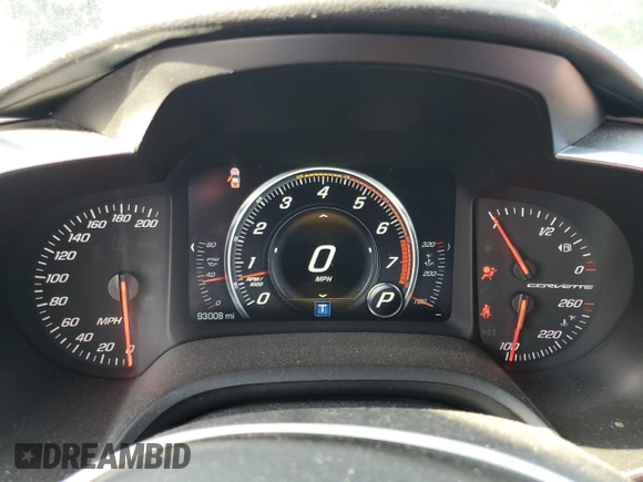 2015 Chevrolet Corvette 2LT with VIN 1G1YD3D71F5106140, listed as a Copart auction lot 61852534 with 93,008 mi miles and Salvage Title. Bid and sale history available at carsss.com. Image 9.
