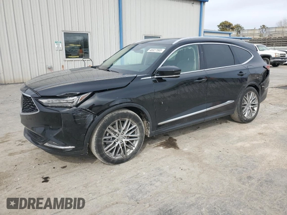 2022 Acura MDX w/Advance Package with VIN 5J8YE1H84NL017363, listed as a Copart auction lot 48327565 with 66,940 mi miles and Salvage Title. Bid and sale history available at carsss.com. Image 1.
